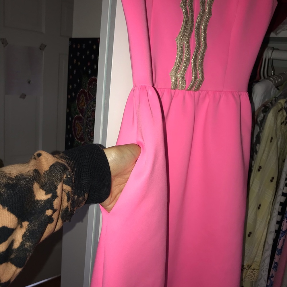 HOT PINK Lilly pulitzer dress worn once size XS - Picture 7 of 9